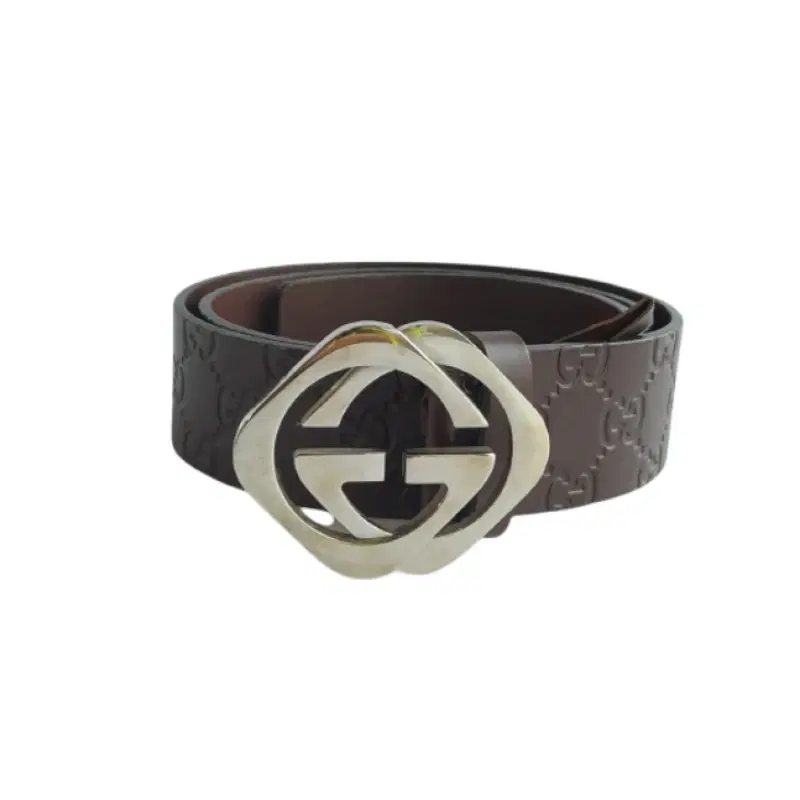 Gucci Square Interlocking G Buckle Leather Belt
