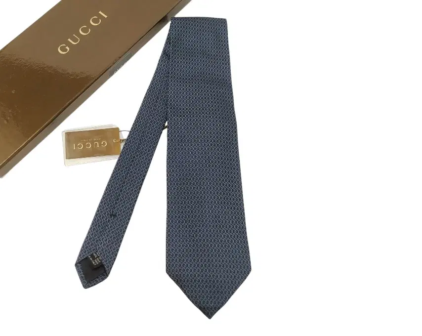 Gucci Blue Monogram Silk Tie