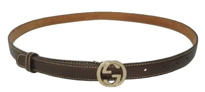 Gucci GG Brown Leather Belt-Hover-Image