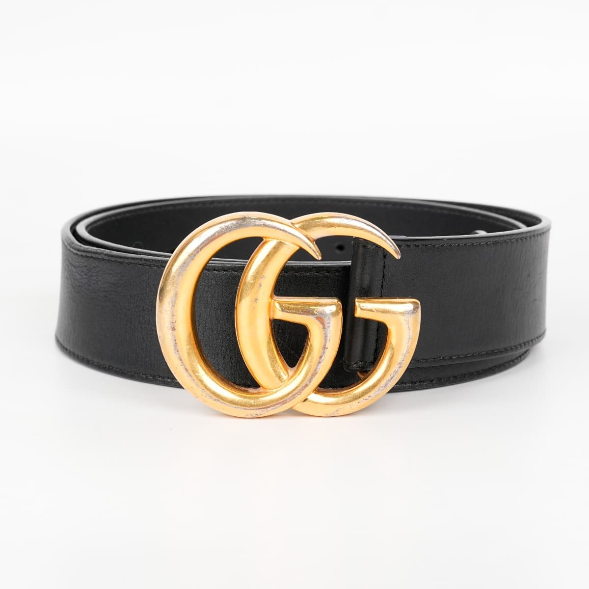 Gucci GG Marmont Black Leather Belt