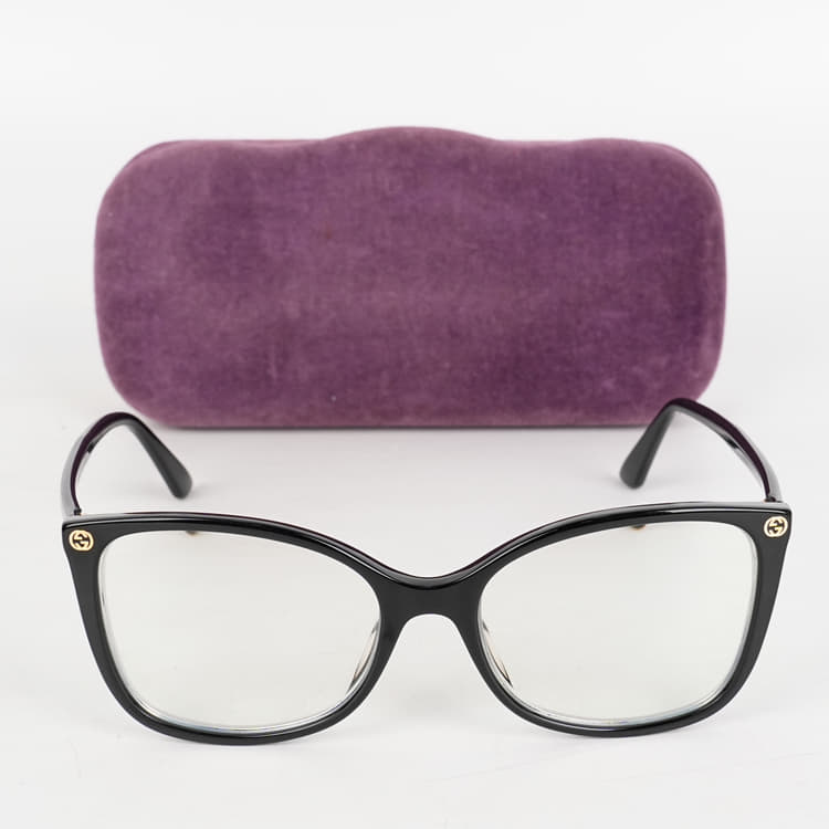 Gucci GG0026O 001 Black Eyeglasses Frames-Hover-Image