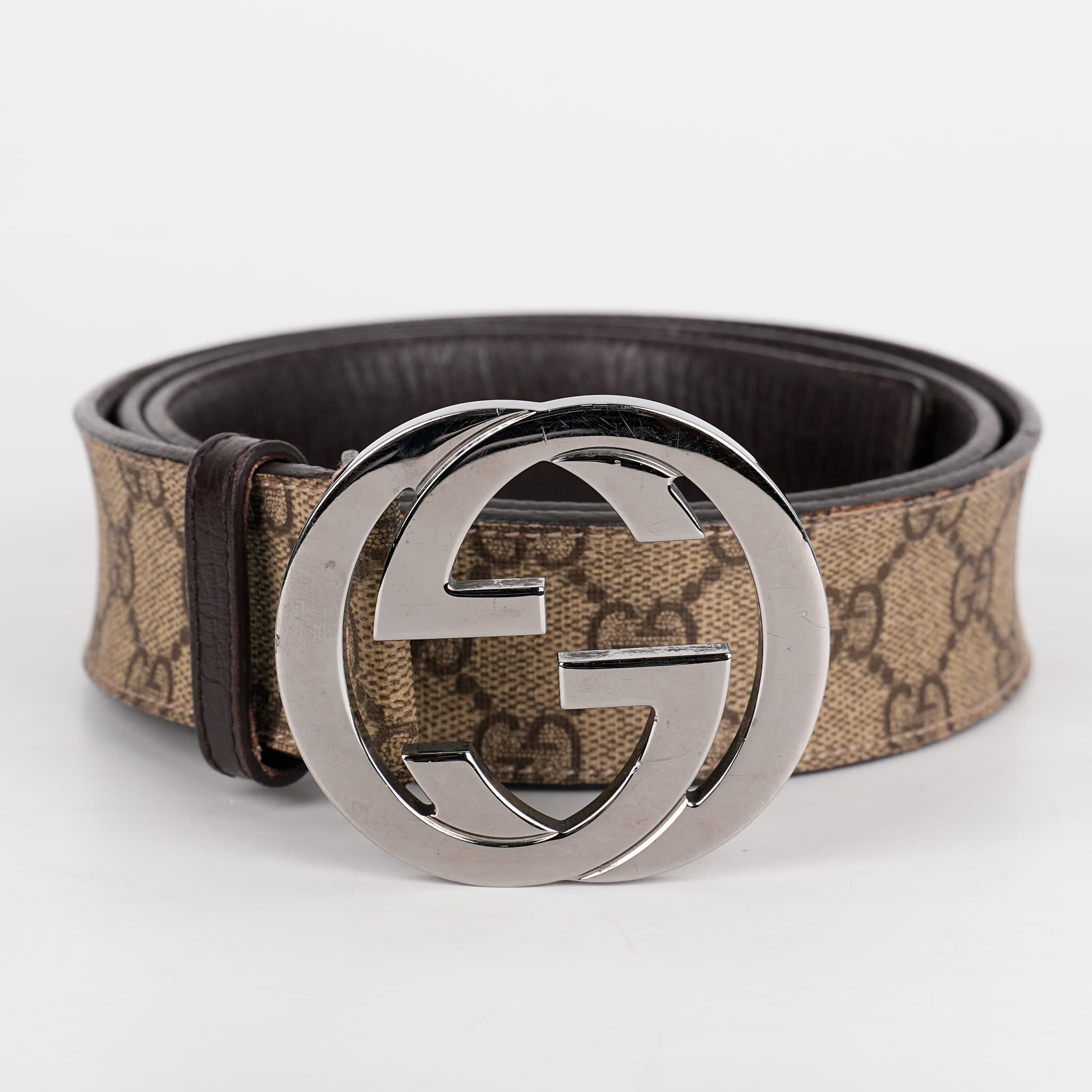 Gucci GG Supreme Canvas Belt with an Interlocking G Buckle