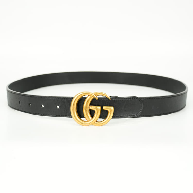 Gucci GG Marmont Belt in Black Leather, Size 36-Hover-Image