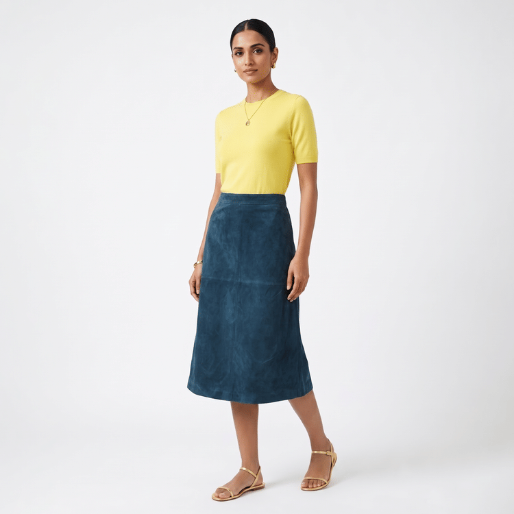 Gucci 687884 Lamb Suede Skirt-Hover-Image
