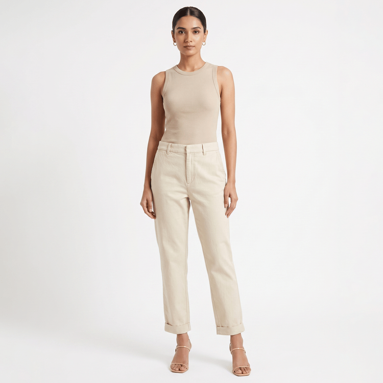 Gucci Off White Denim Pants-Hover-Image