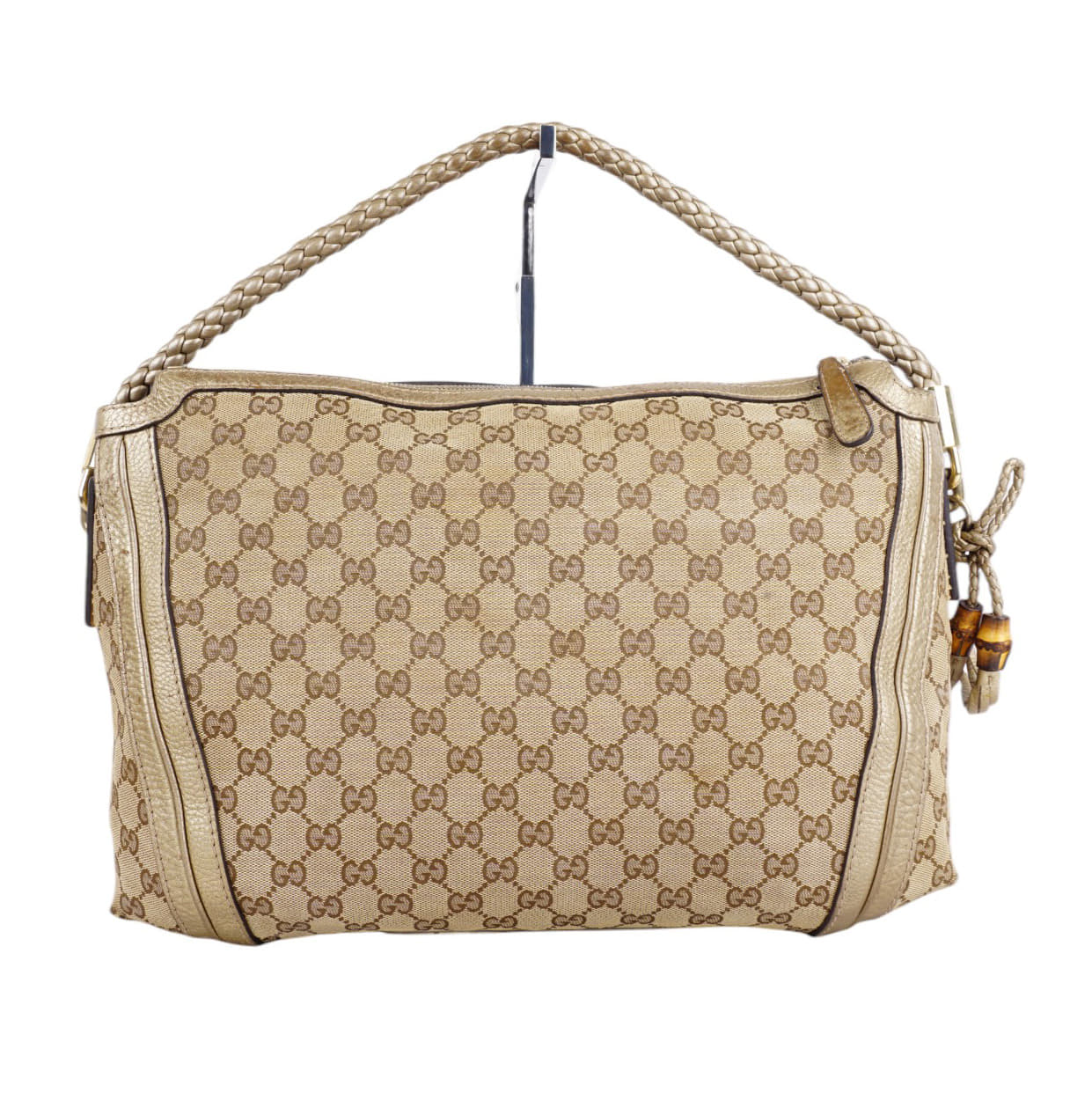 Gucci Beige/Gold GG Canvas Large Bella Hobo Bag