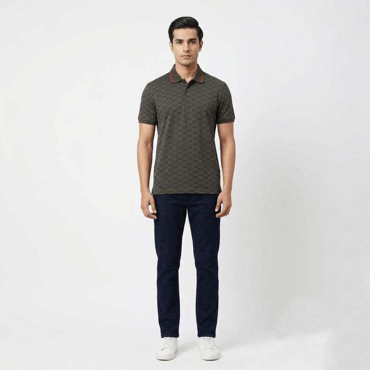 Size XS - Gucci GG Cotton Pique Polo T-Shirt-Hover-Image