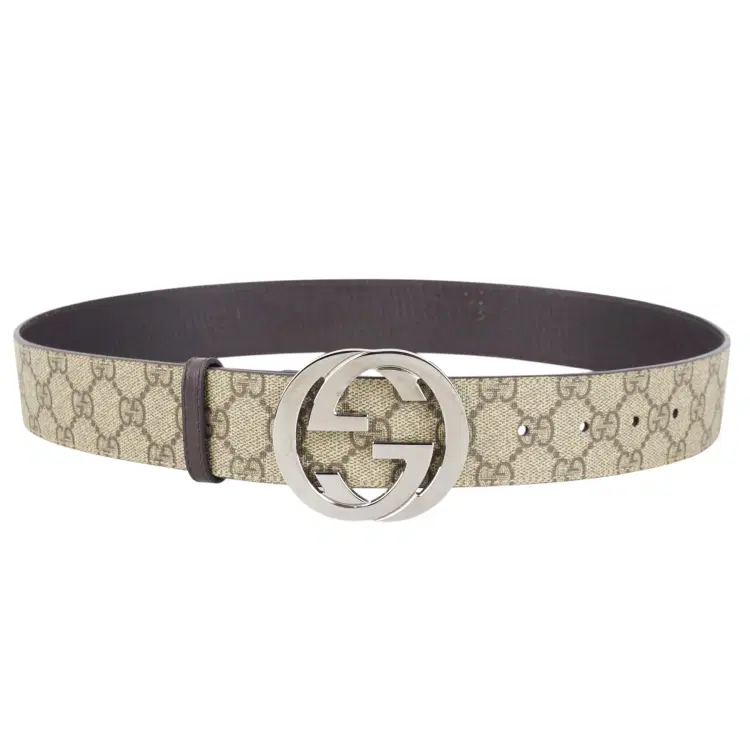 Gucci GG Supreme Canvas Interlocking Belt-Hover-Image