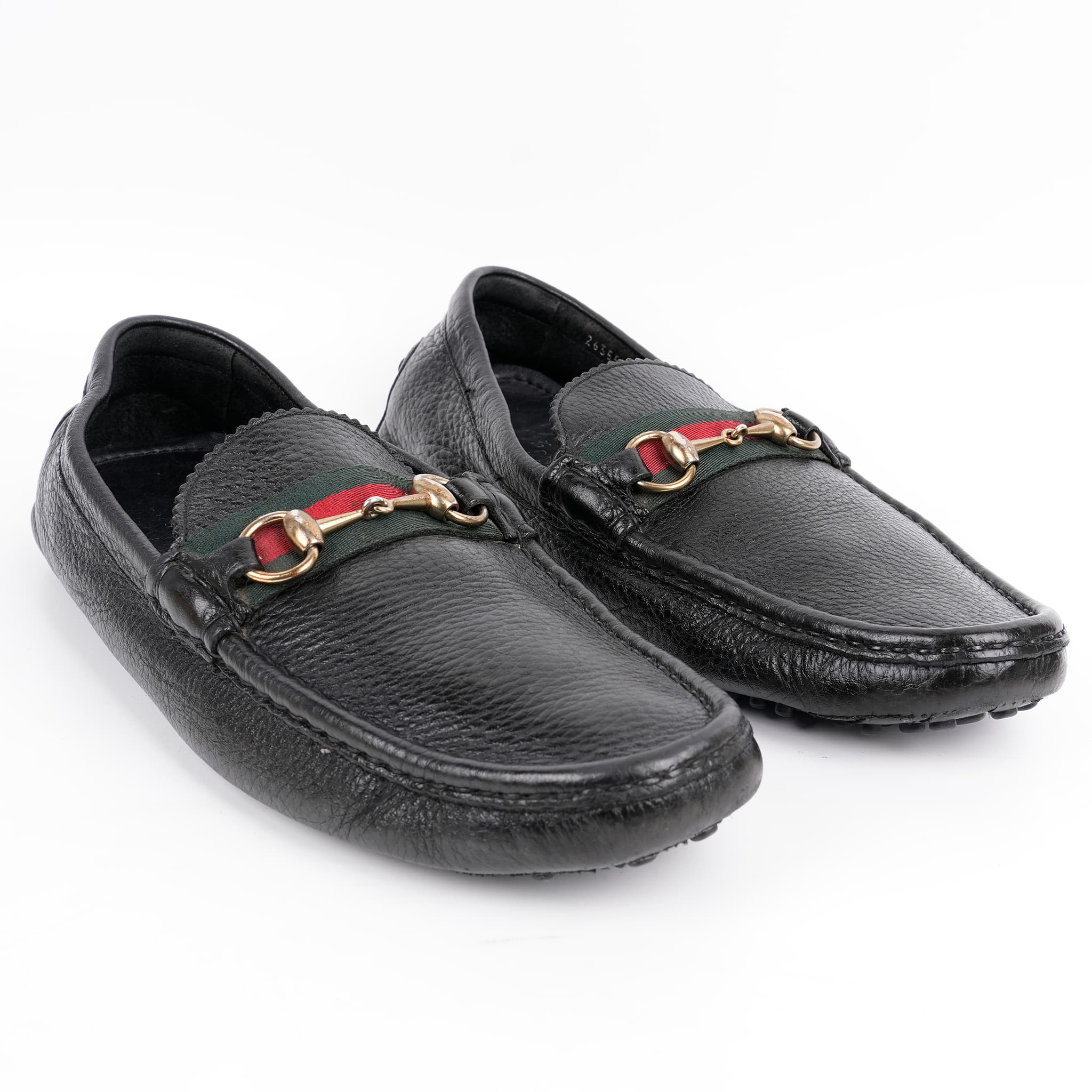 Gucci Horsebit Web Logo Driver Loafers