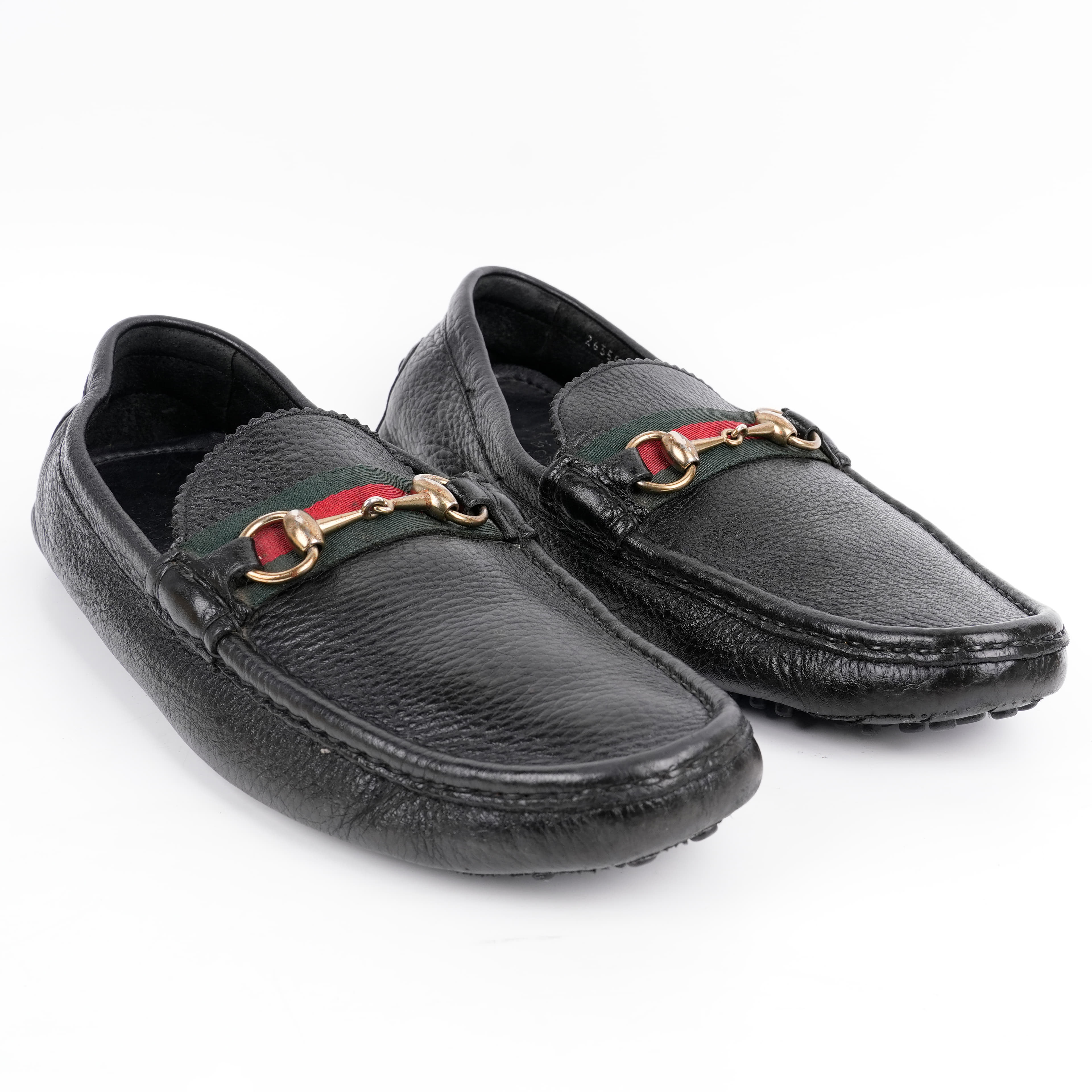 Gucci Horsebit Web Logo Driver Loafers