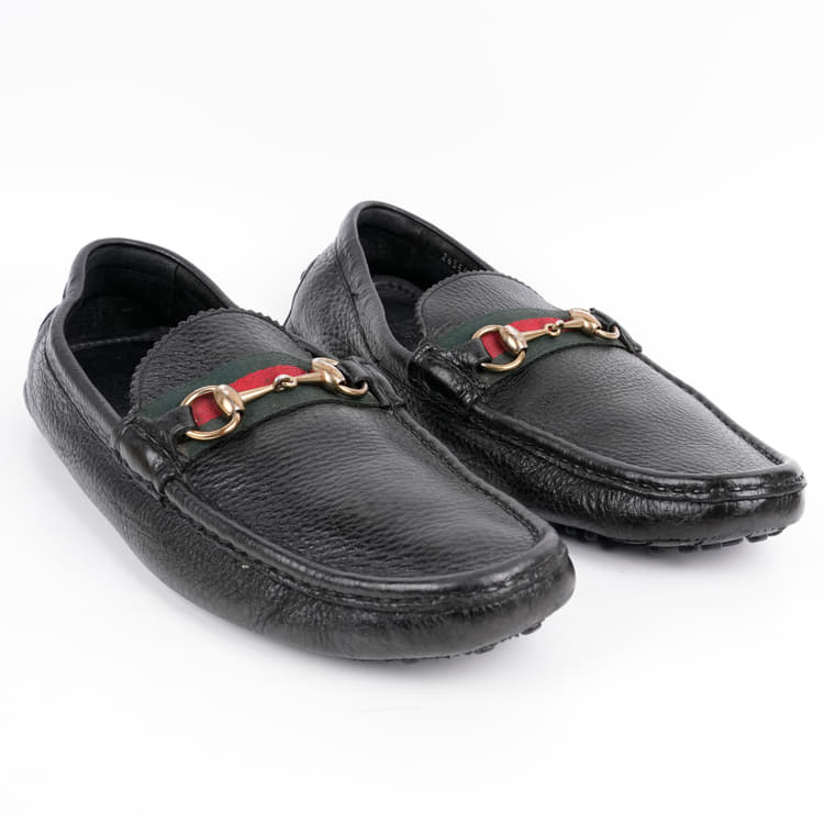 Gucci Horsebit Web Logo Driver Loafers-Hover-Image
