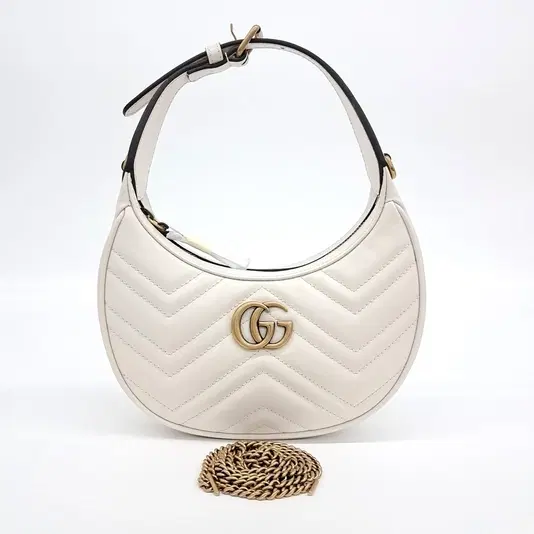 Gucci Marmont Half Moon Mini Shoulder Bag (699514)-Hover-Image