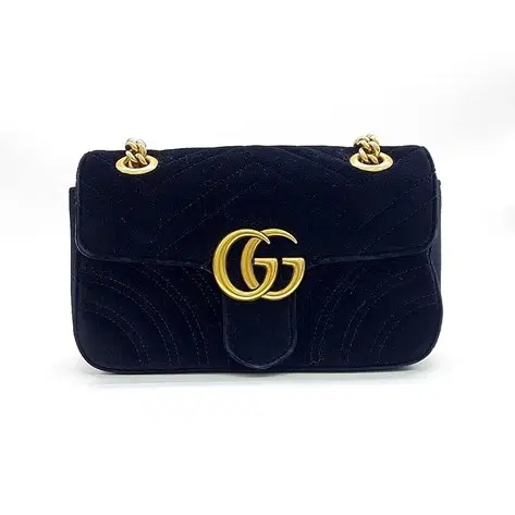 Gucci Matrasse Velvet Shoulder Bag (446744)
