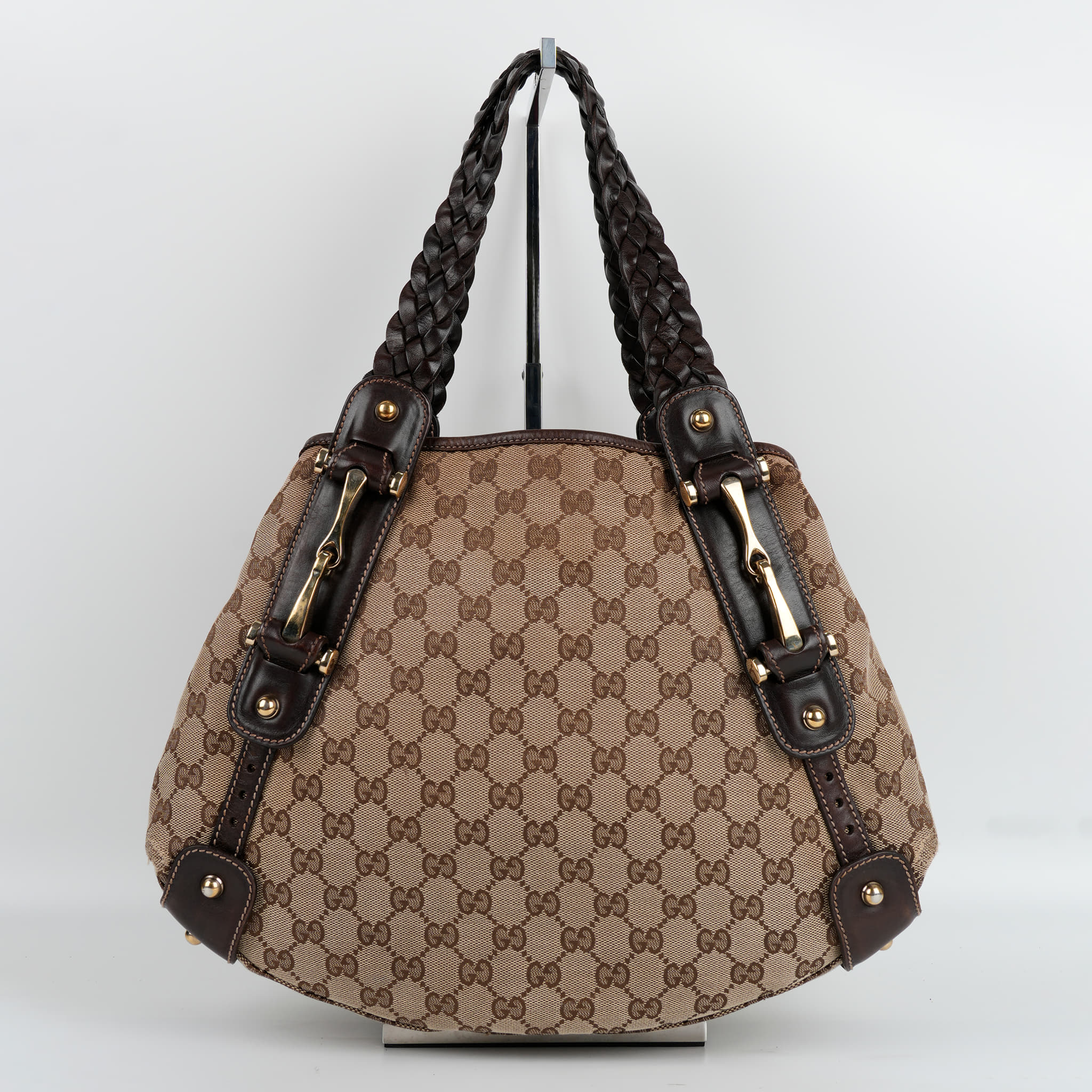 Gucci Pelham GG Canvas Horsebit Shoulder Bag