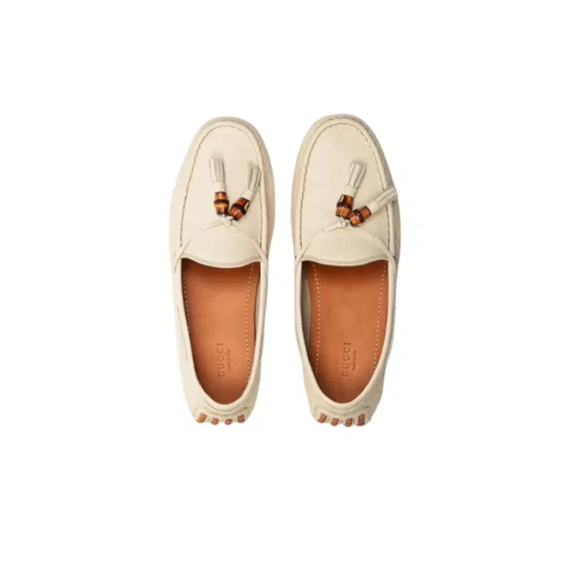 Gucci Cream Hebron Loafers Flats