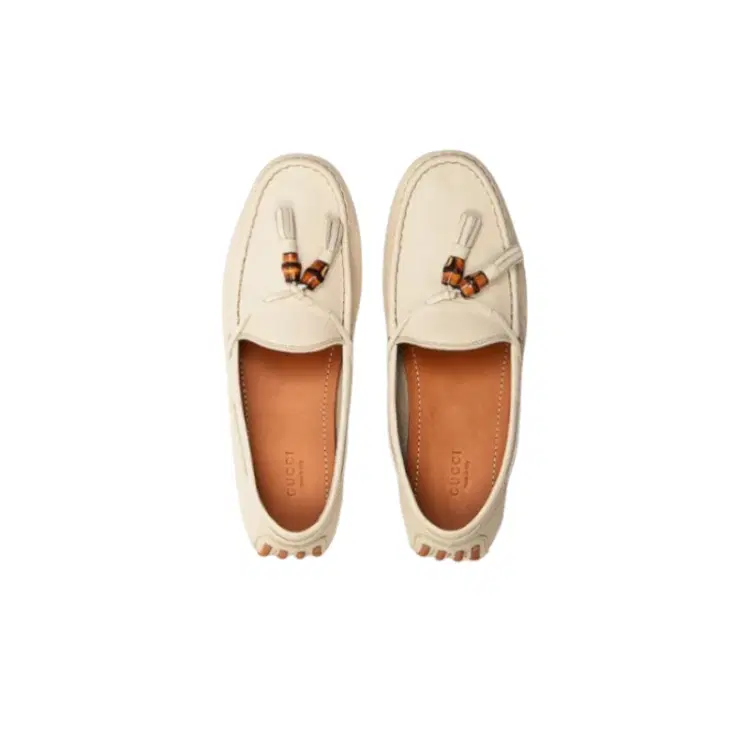 Gucci Cream Hebron Loafers Flats-Hover-Image
