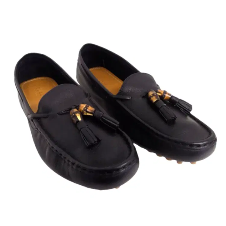 Gucci Black Hebron Leather Loafers-Hover-Image