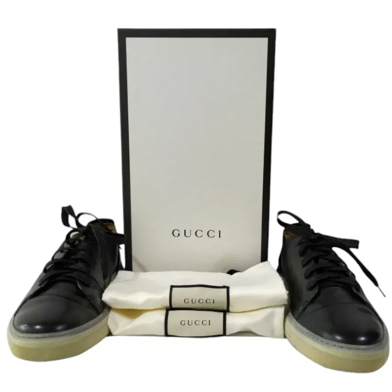 Gucci Crest Black Hysteria Leather Lace-up Shoes for Men