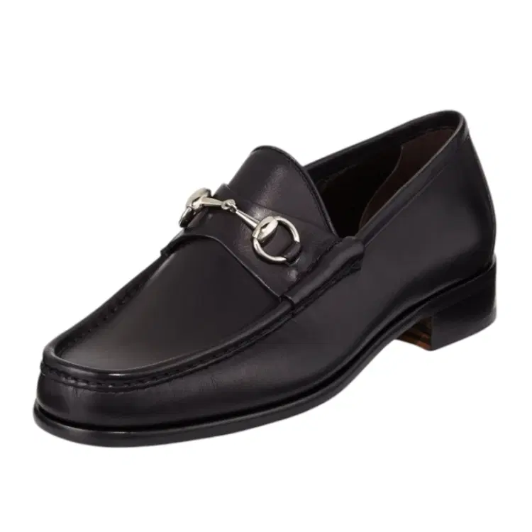 Gucci Black Leather 1953 Horsebit Loafers-Hover-Image