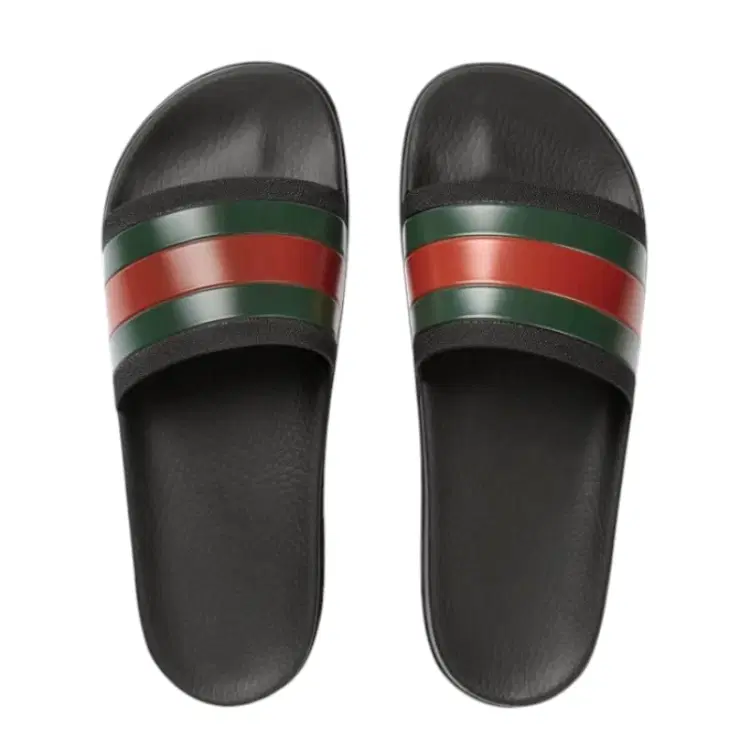 Gucci Web Rubber Slide Sandal-Hover-Image
