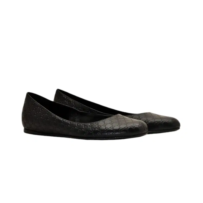 Gucci Microguccissima Black Ballet Shoes