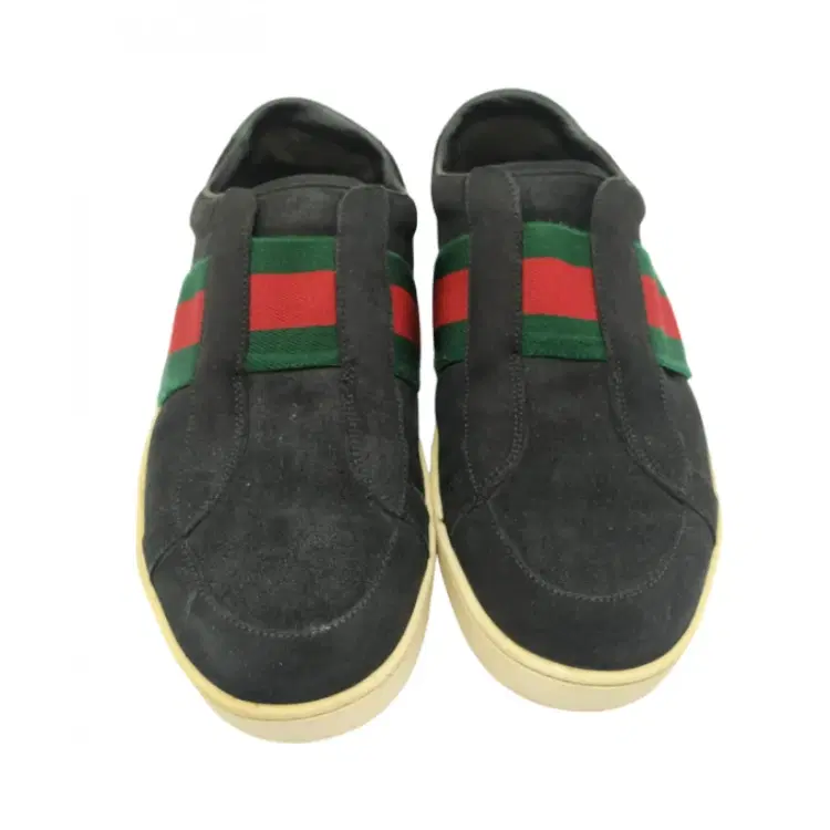 Gucci Web Suede Leather Laceless Slip On Sneakers-Hover-Image
