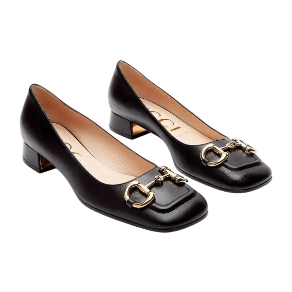 Size 36.5 - Gucci Mid Heel Pumps With Horsebit Black