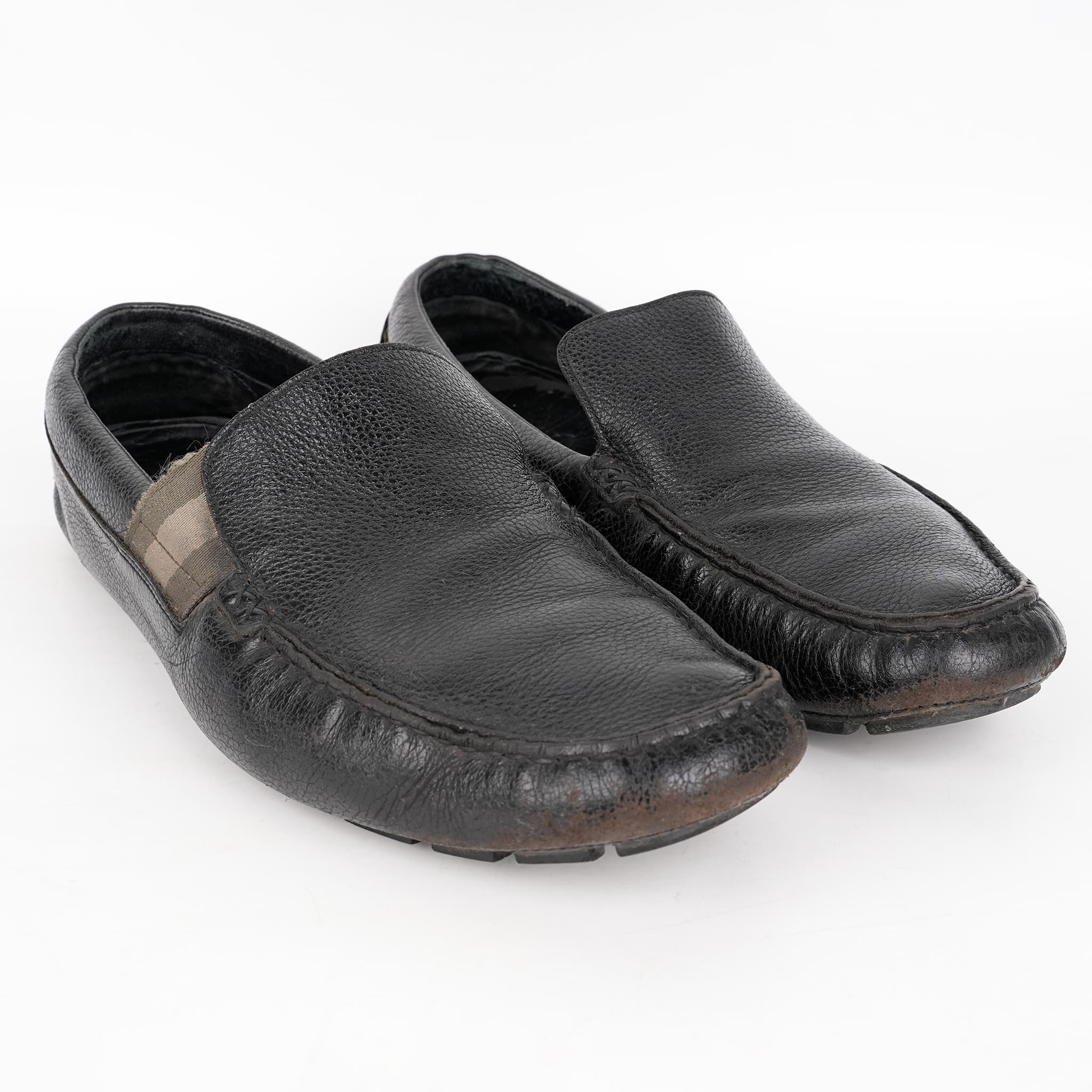 US 11 - Gucci Black Leather Slip-on Driving Shoes
