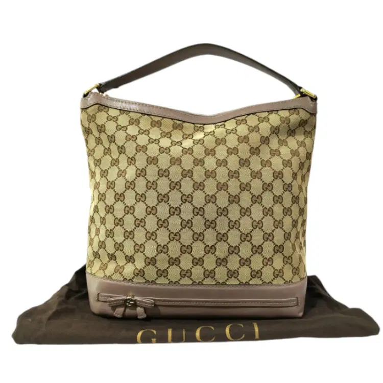 Gucci Guccissima Mayfair Bow Mauve Hobo Bag-Hover-Image