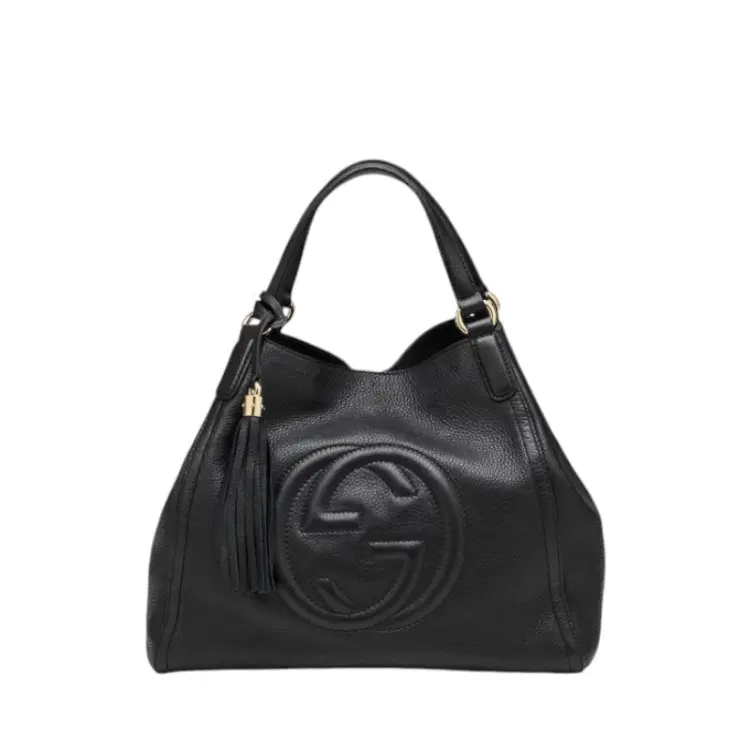 Gucci Soho Black Leather Shoulder Bag-Hover-Image