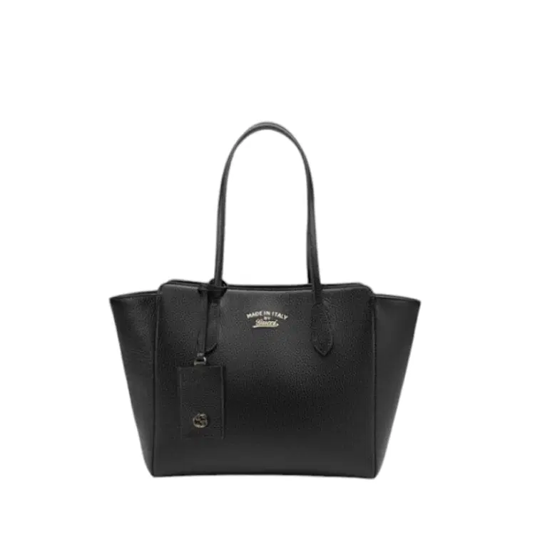 Gucci Black Swing Leather Tote-Hover-Image