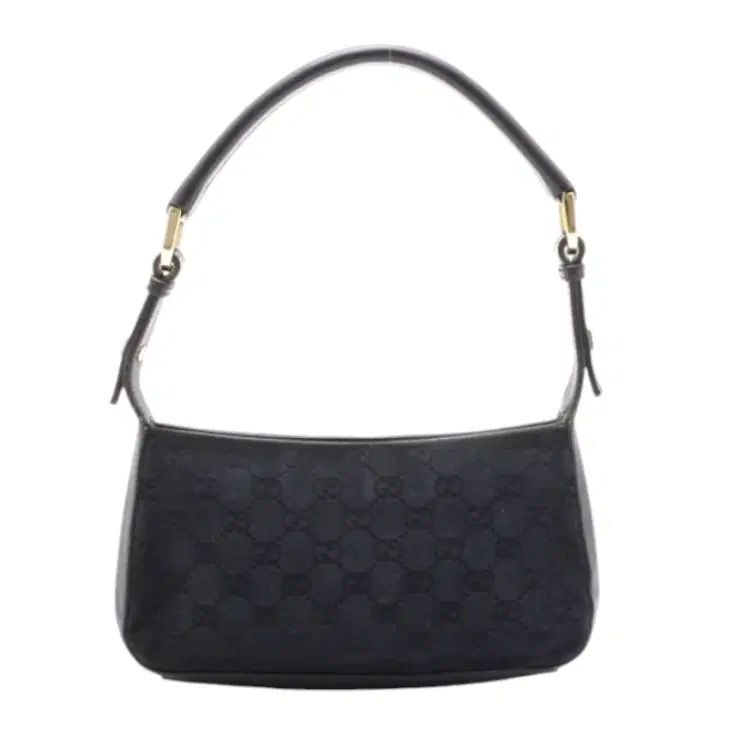 Gucci Black GG Monogram Canvas Baguette Bag-Hover-Image