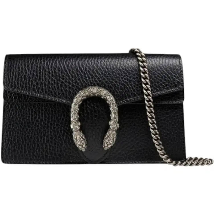 Gucci Dionysus Super Mini Black Leather Shoulder Bag-Hover-Image