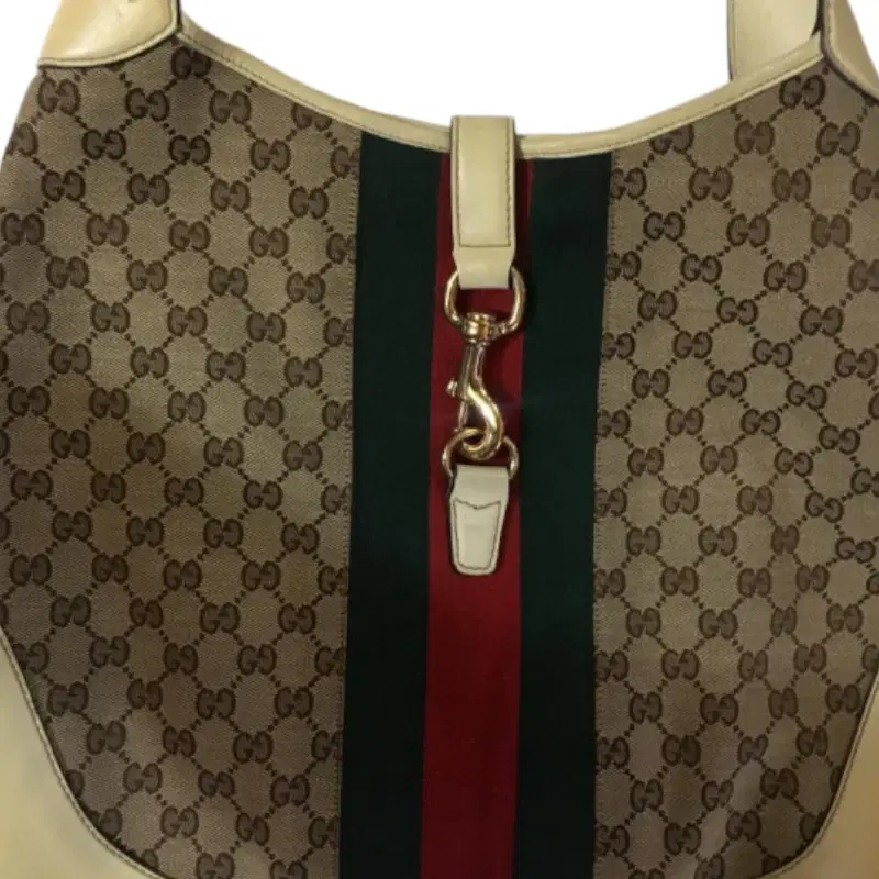 Gucci Beige/Ebony Jackie O Bouvier Large Hobo Bag
