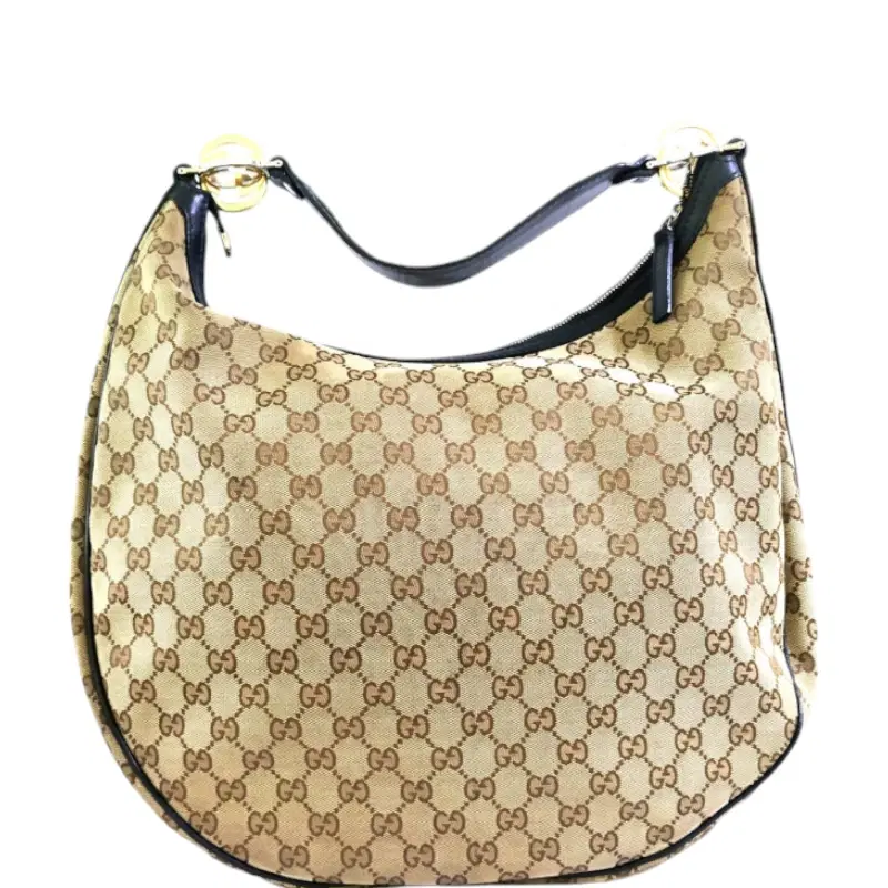 Gucci Beige/Ebony GG Canvas Twins Large Hobo Bag