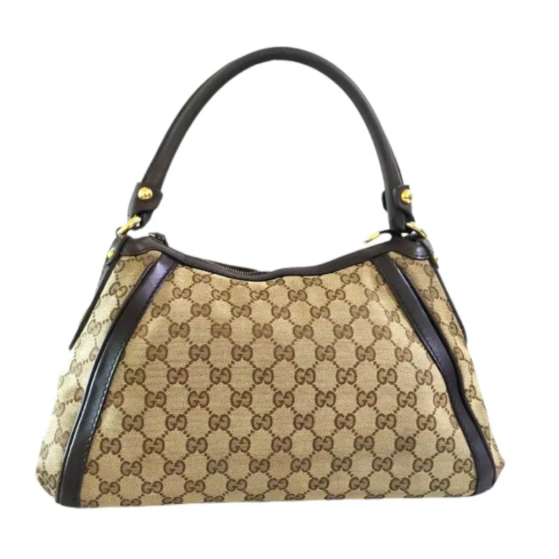 Gucci GG Canvas Leather Trim Scarlett Hobo Bag