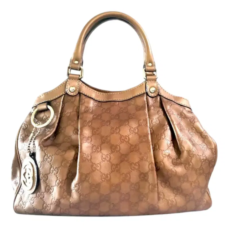 Gucci Sukey Guccissima Medium Bronze Leather Tote