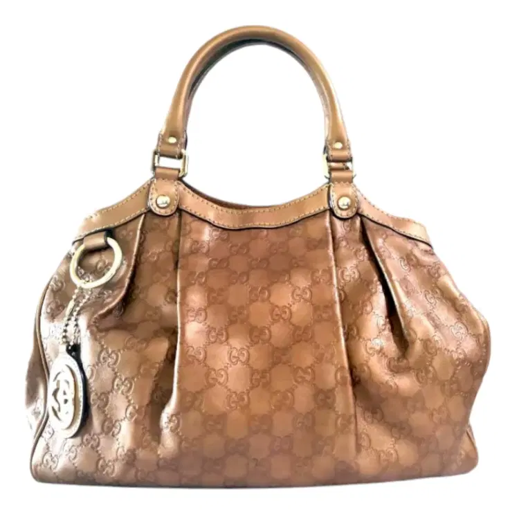 Gucci Sukey Guccissima Medium Bronze Leather Tote-Hover-Image