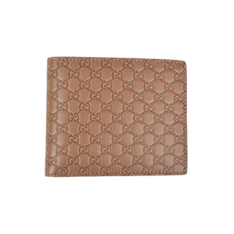 Gucci Brown GG Guccissima Bifold Leather Wallet
