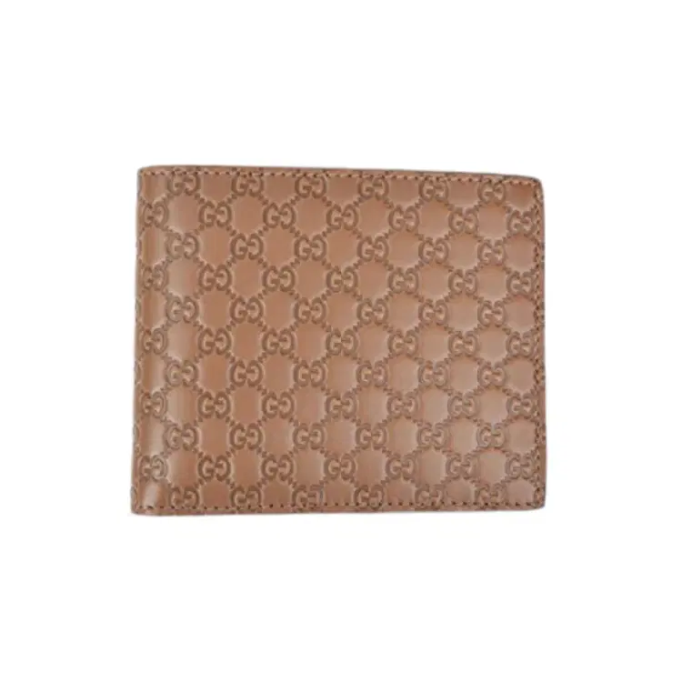 Gucci Brown GG Guccissima Bifold Leather Wallet-Hover-Image