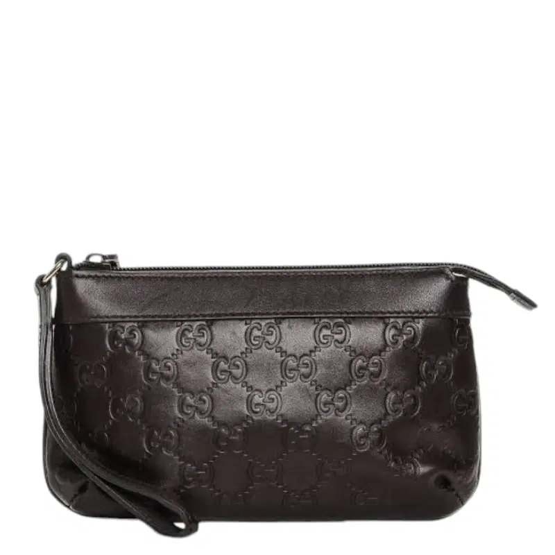 Gucci GG Guccissima Leather Wristlet