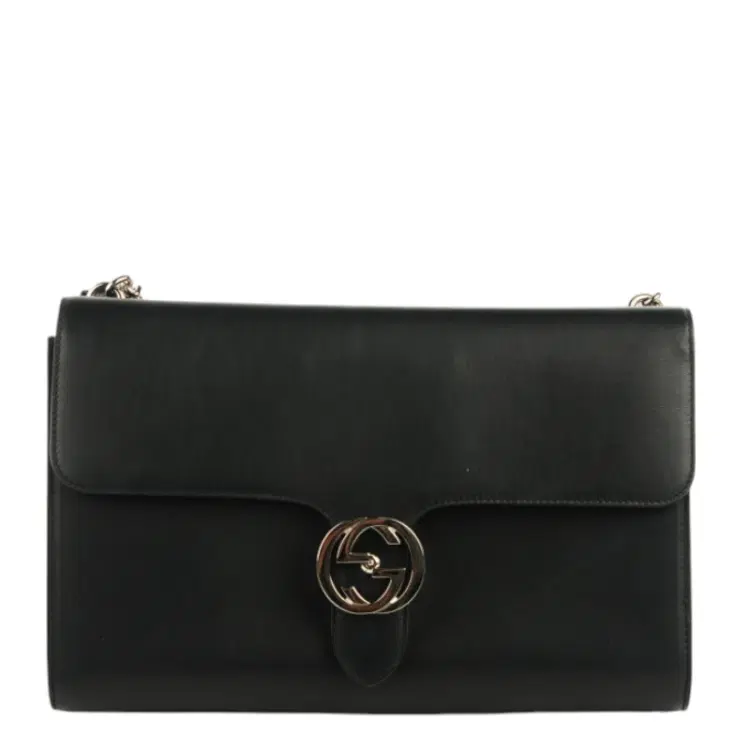 Gucci GG Interlocking Leather Chain Crossbody Bag-Hover-Image