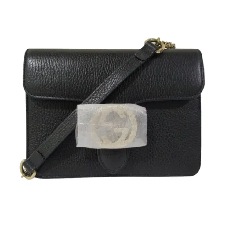 Gucci GG Interlocking Leather Chain Crossbody Bag-Hover-Image