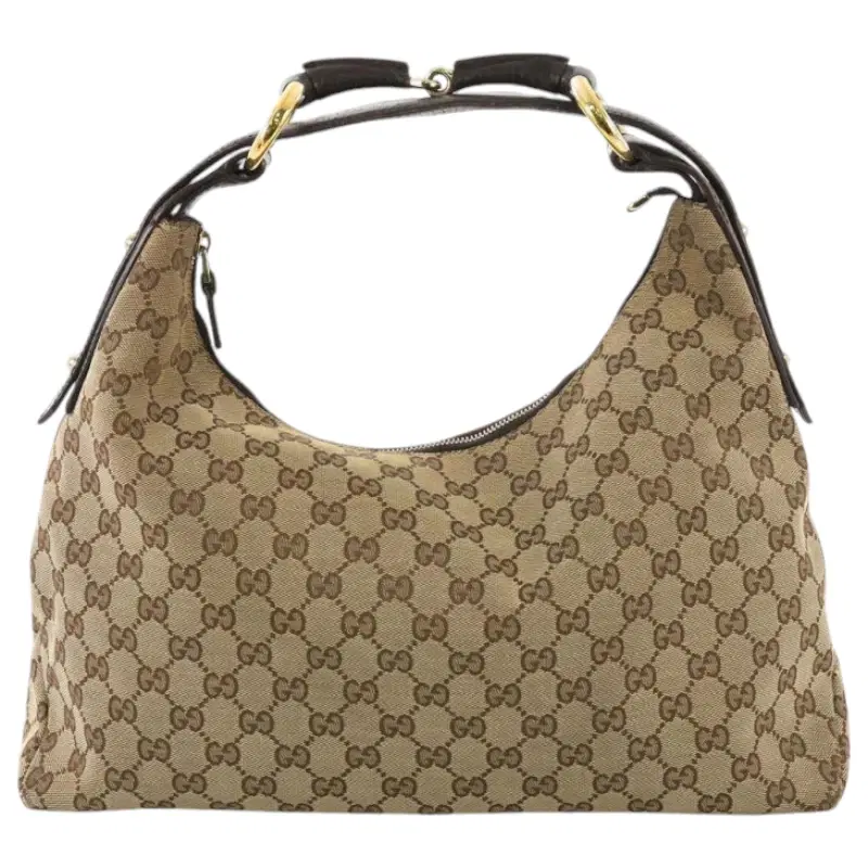 Gucci Monogram Horsebit Hobo Bag