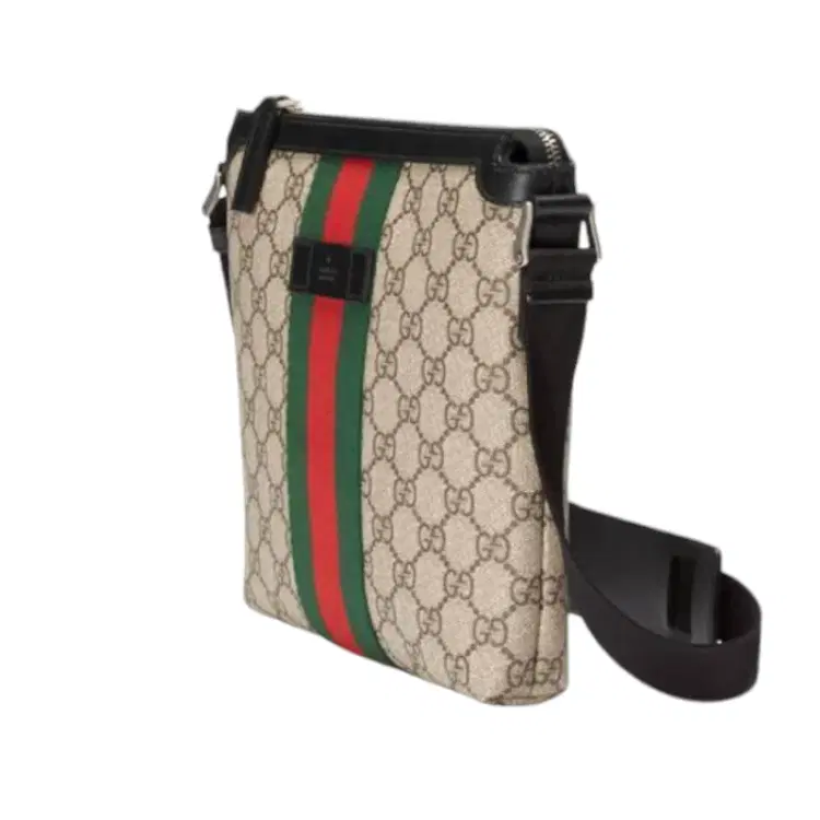 Gucci Web GG Supreme Flat Messenger Bag-Hover-Image