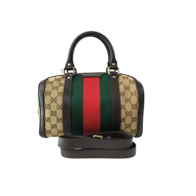 Gucci Web GG Small Vintage Boston Bag-Hover-Image