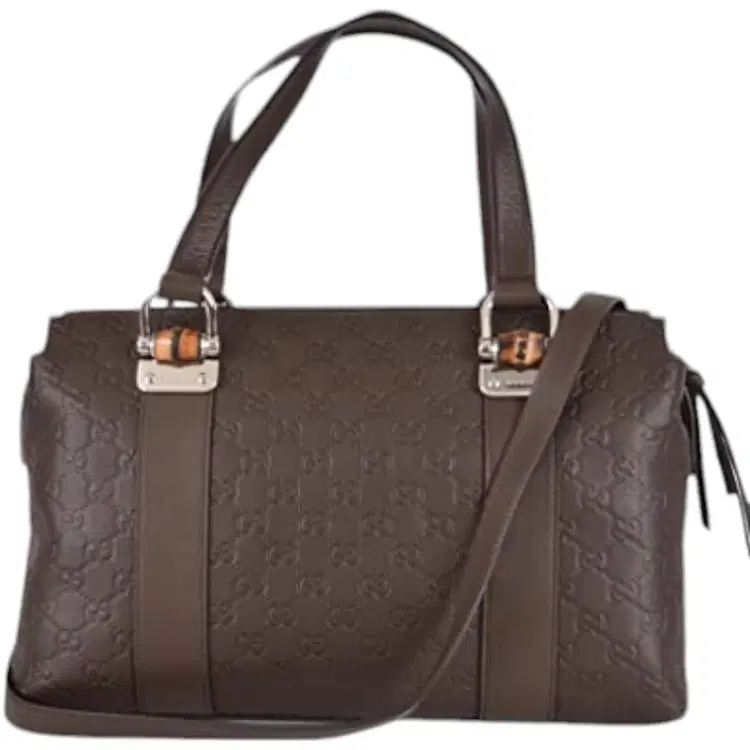 Gucci Guccissima Medium Bamboo Bar Tote-Hover-Image