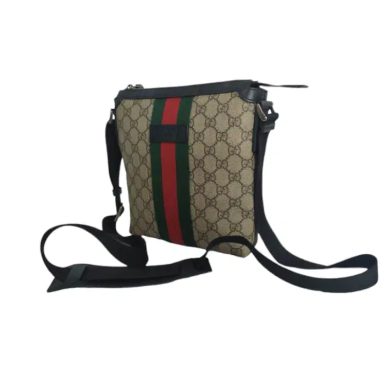 Gucci Web GG Supreme Flat Messenger Bag-Hover-Image