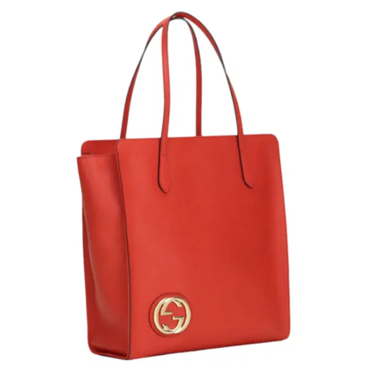 Gucci Interlocking G Pebbled Leather Large Tote-Hover-Image