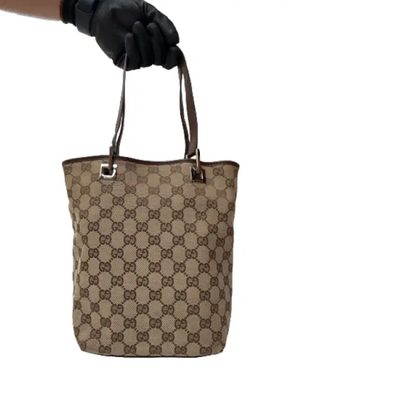 Gucci Brown Eclipse Monogram GG Bucket Tote